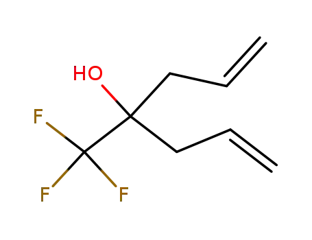 Molecular Structure of 36610-32-9 (4-Hydroxy-4-(trifluoromethyl)hepta-1,6-diene)