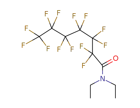 Molecular Structure of 61881-15-0 (Heptanamide, N,N-diethyl-2,2,3,3,4,4,5,5,6,6,7,7,7-tridecafluoro-)