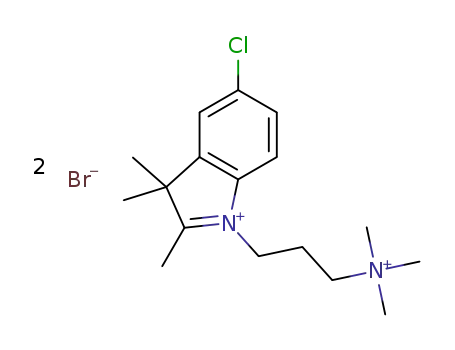 5-chloro-2,3,3-trimethyl-1-(3-(trimethylammonio)propyl)-3H-indol-1-ium dibromide