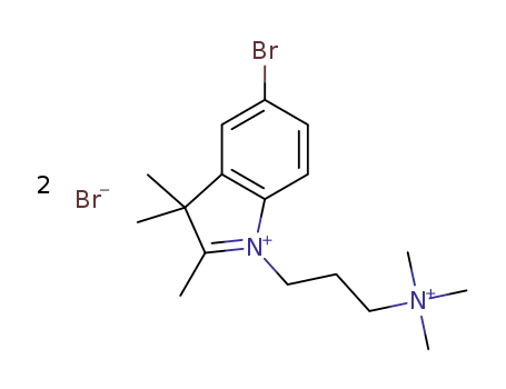 5-bromo-2,3,3-trimethy'l-1-(3-(trimethylammonio)propyl)-3H-indol-1-ium dibromide