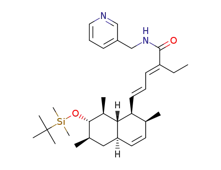 (2E,4E)-5-((3S,4S,4aS,5S,6S,7R,8aR)-3,4,4a,5,6,7,8,8a-octahydro-6-(tert-butyldimethylsiloxy)-3,5,7-trimethylnaphthalen-4-yl)-2-ethyl-N-((pyridin-3-yl)methyl)penta-2,4-dienamide