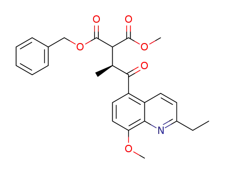 1-benzyl 3-methyl 2-[1-(2-ethyl-8-methoxyquinolin-5-yl)-1-oxopropan-2-yl]malonate
