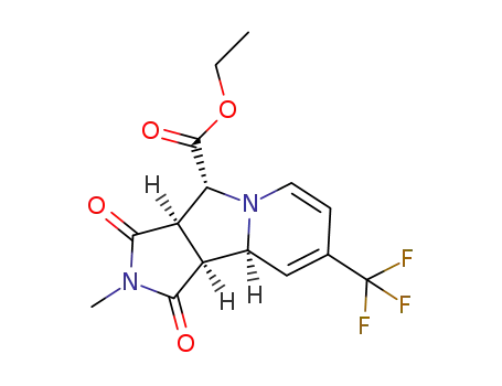 (3aR*,4R*,9aR*,9bS*)-ethyl-8-(trifluoromethyl)-2-methyl-1,3-dioxo-2,3,3a,4,9a,9b-hexahydro-1H-pyrrolo[3,4-a]indolizine-4-carboxylate