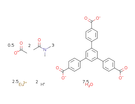 [H3O]2[Eu2.5(1,3,5-benzenetribenzoate)3(OAc)0.5(H2O)3]*2DMA*2.5H2O