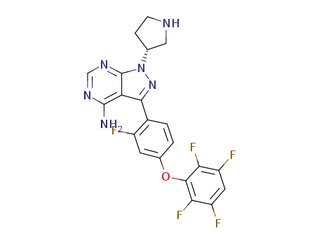 3-(2-fluoro-4-(2,3,5,6-tetrafluorophenoxy)phenyl)-1-((R)-pyrrolidin-3-yl)-1H-pyrazolo[3,4-d]pyrimidin-4-amine