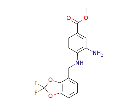 methyl 3-amino-4-(((2,2-difluorobenzo[d][1,3]dioxol-4-yl)methyl)amino)benzoate