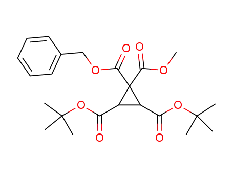 trans-1-benzyl 2,3-di-tert-butyl 1-methyl cyclopropane-1,1,2,3-tetracarboxylate