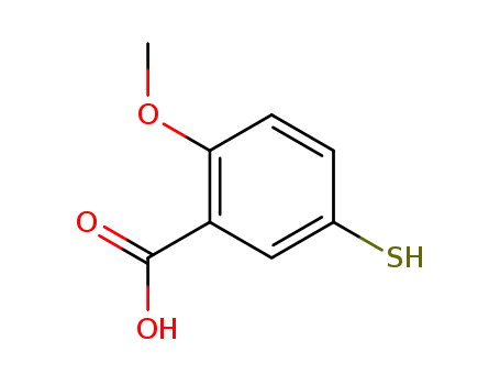 Molecular Structure of 80530-56-9 (5-mercapto-o-anisic acid)