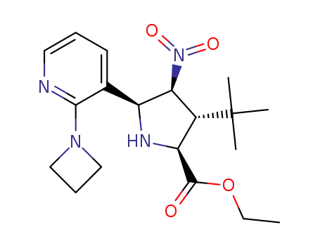 (2S,3R,4S,5S)-ethyl 5-(2-(azetidin-1-yl)pyridin-3-yl)-3-(tert-butyl)-4-nitropyrrolidine-2-carboxylate