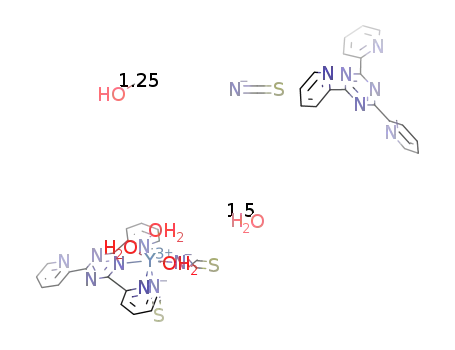 [Y(H2O)3(2,4,6-tris(2-pyridyl)-s-triazine)(NCS)2]·NCS·(2,4,6-tris(2-pyridyl)-s-triazine)·1.5H2O·1.25MeOH