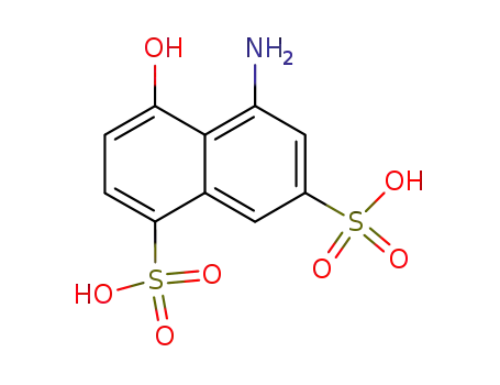 Molecular Structure of 6483-81-4 (1,7-Naphthalenedisulfonic acid, 5-amino-4-hydroxy-)