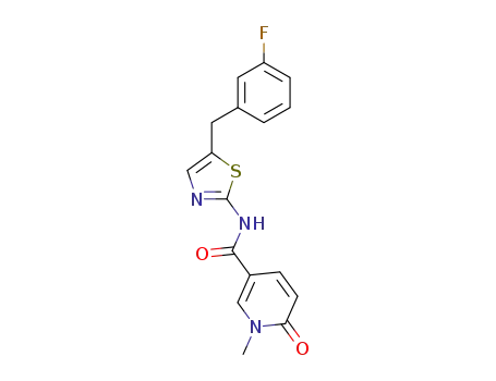 N-(5-(3-fluorobenzyl)thiazol-2-yl)-1-methyl-6-oxo-1,6-dihydropyridine-3-carboxamide