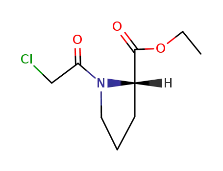 Molecular Structure of 96163-74-5 (L-Proline, 1-(chloroacetyl)-, ethyl ester)