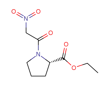 Molecular Structure of 129222-49-7 (L-Proline, 1-(nitroacetyl)-, ethyl ester)