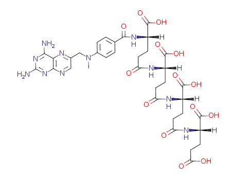 Molecular Structure of 73610-81-8 (N-(4-{[(2,4-diaminopteridin-6-yl)methyl](methyl)amino}benzoyl)-L-gamma-glutamyl-L-gamma-glutamyl-L-gamma-glutamyl-L-glutamic acid)
