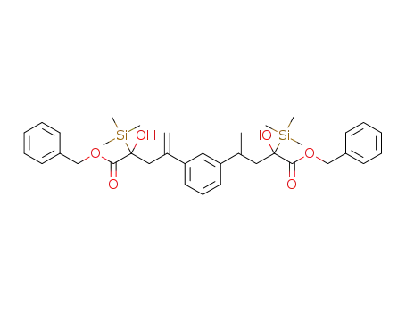 dibenzyl 4,4′-(1,3-phenylene)bis(2-hydroxy-2-(trimethylsilyl)-pent-4-enoate)