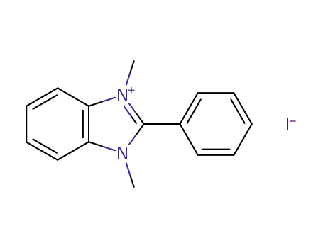 Molecular Structure of 3653-05-2 (1H-Benzimidazolium, 1,3-dimethyl-2-phenyl-, iodide)