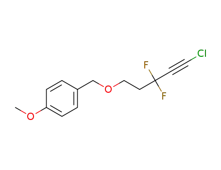 1-(((5-chloro-3,3-difluoropent-4-yn-1-yl)oxy)methyl)-4-methoxybenzene