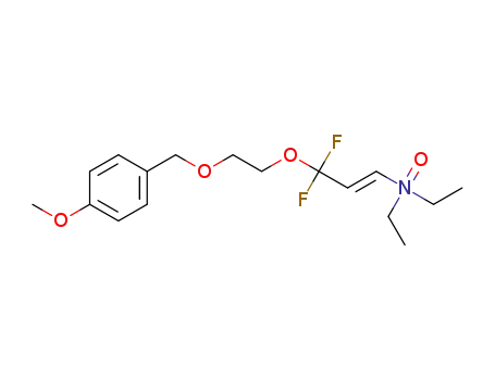 (E)-N,N-diethyl-3,3-difluoro-3-(2-((4-methoxybenzyl)oxy)ethoxy)prop-1-en-1-amine N-oxide