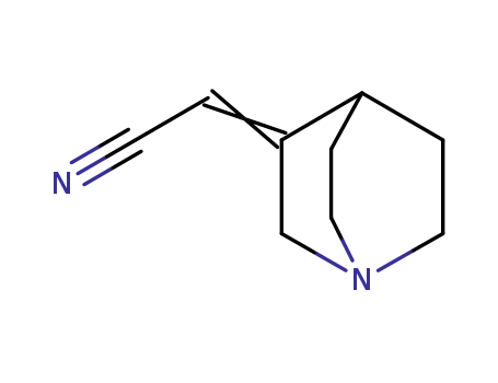 Molecular Structure of 51526-85-3 (Acetonitrile, 1-azabicyclo[2.2.2]oct-3-ylidene-)