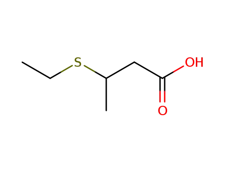 Molecular Structure of 89534-40-7 (3-(ethylsulfanyl)butanoic acid)