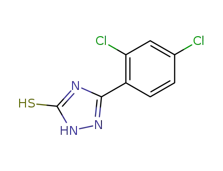 Molecular Structure of 26028-68-2 (5-(2,4-DICHLORO-PHENYL)-4H-[1,2,4]TRIAZOLE-3-THIOL)