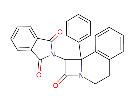 Molecular Structure of 96142-53-9 (1H-Isoindole-1,3(2H)-dione,
2-(1,4,5,9b-tetrahydro-2-oxo-9b-phenyl-2H-azeto[2,1-a]isoquinolin-1-yl)
-)