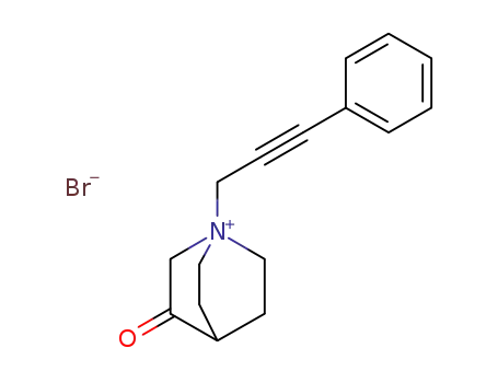 1-(3-phenylprop-2-ynyl)-1-azoniabicyclo<2.2.2>octan-3-one bromide