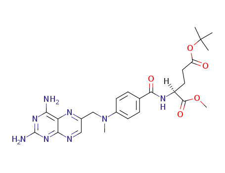 Molecular Structure of 79640-68-9 (L-Glutamic acid,
N-[4-[[(2,4-diamino-6-pteridinyl)methyl]methylamino]benzoyl]-,
5-(1,1-dimethylethyl) 1-methyl ester)