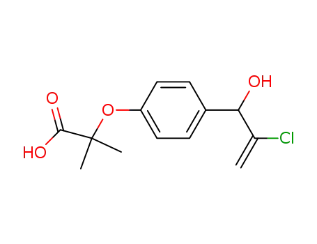 2-<4-(2-chloro-1-hydroxyprop-2-enyl)phenoxy>2-methylpropanoic acid