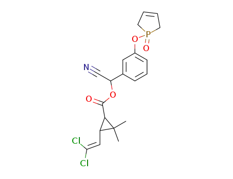 3-(2,2-Dichlorvinyl)-2,2-dimethylcyclopropan-1-carbonsaeure-1'-cyan-3-(1-oxo-Δ3-phospholen-1-yloxy)benzylester