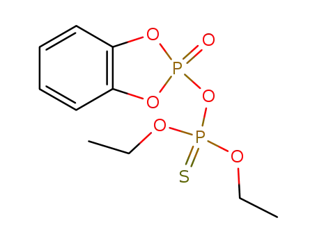 Thiophosphoric acid O,O'-diethyl ester O''-(2-oxo-2λ5-benzo[1,3,2]dioxaphosphol-2-yl) ester