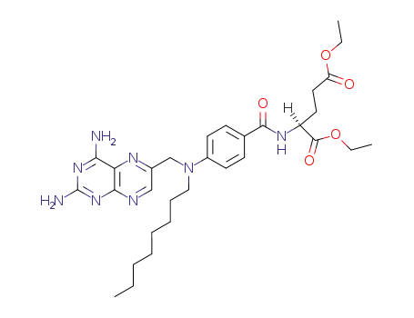 diethyl N-<4-<<(2,4-diamino-6-pteridinyl)methyl>octylamino>benzoyl>-L-glutamate