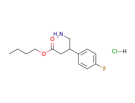 β-(p-fluorophenyl)-γ-aminobutyric acid butyl ester hydrochloride