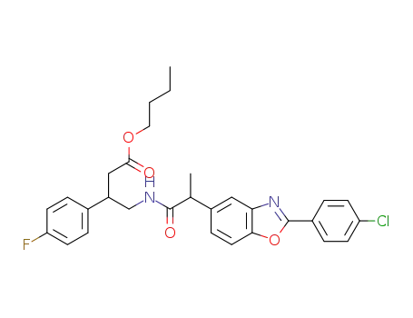 4-{2-[2-(4-Chloro-phenyl)-benzooxazol-5-yl]-propionylamino}-3-(4-fluoro-phenyl)-butyric acid butyl ester