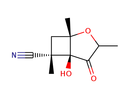 (1S,5S,6S)-5-Hydroxy-1,3,6-trimethyl-4-oxo-2-oxa-bicyclo[3.2.0]heptane-6-carbonitrile