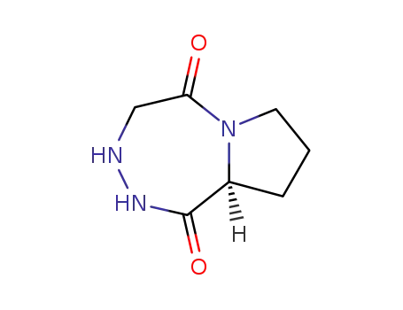 Molecular Structure of 175853-35-7 (1H-Pyrrolo[2,1-d][1,2,5]triazepine-1,5(2H)-dione,hexahydro-,(S)-(9CI))