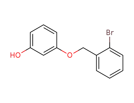 Molecular Structure of 185613-44-9 (Phenol, 3-[(2-bromophenyl)methoxy]-)