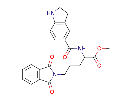 2-[(2,3-Dihydro-1H-indole-5-carbonyl)-amino]-5-(1,3-dioxo-1,3-dihydro-isoindol-2-yl)-pentanoic acid methyl ester