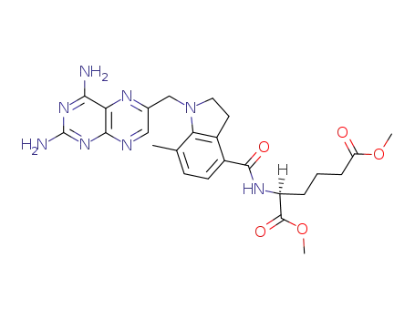 (S)-2-{[1-(2,4-Diamino-pteridin-6-ylmethyl)-7-methyl-2,3-dihydro-1H-indole-4-carbonyl]-amino}-hexanedioic acid dimethyl ester