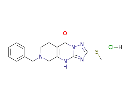 8-benzyl-2-methylthio-6,7,8,9-tetrahydropyrido[3,4-d][1,2,4]triazolo[1,5-a]pyrimidin-5(10H)-one monohydrochloride