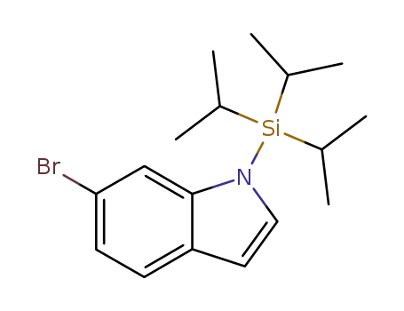 Molecular Structure of 299432-99-8 (1H-Indole, 6-bromo-1-[tris(1-methylethyl)silyl]-)