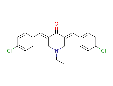 3,5-Bis-[1-(4-chloro-phenyl)-meth-(E)-ylidene]-1-ethyl-piperidin-4-one