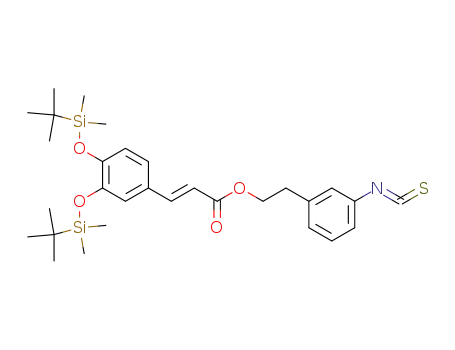 2-(3-isothiocyanatophenyl)ethyl O,O-(3,4-bis(1,1,2,2-tetramethyl-1-silapropyl))caffeic acid ester