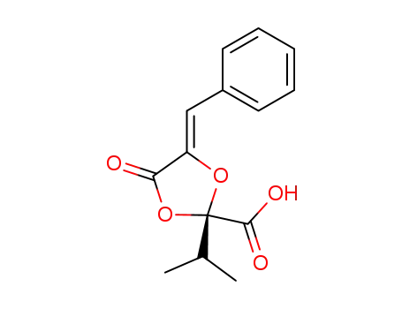 (2S,5Z)-2-(1-methylethyl)-4-oxo-5-(phenylmethylene)-1,3-dioxolane-2-carboxylic acid