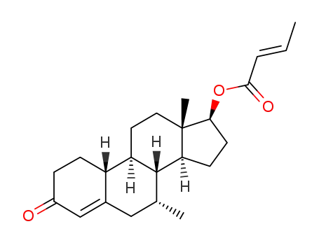 (E)-But-2-enoic acid (7R,8R,9S,10R,13S,14S,17S)-7,13-dimethyl-3-oxo-2,3,6,7,8,9,10,11,12,13,14,15,16,17-tetradecahydro-1H-cyclopenta[a]phenanthren-17-yl ester
