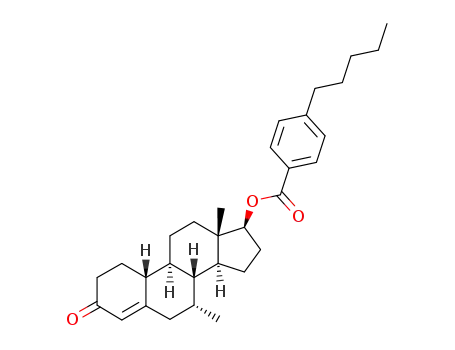 4-Pentyl-benzoic acid (7R,8R,9S,10R,13S,14S,17S)-7,13-dimethyl-3-oxo-2,3,6,7,8,9,10,11,12,13,14,15,16,17-tetradecahydro-1H-cyclopenta[a]phenanthren-17-yl ester
