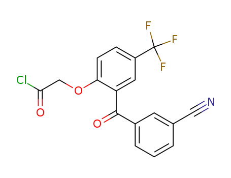 Molecular Structure of 329943-23-9 (Acetyl chloride, [2-(3-cyanobenzoyl)-4-(trifluoromethyl)phenoxy]-)