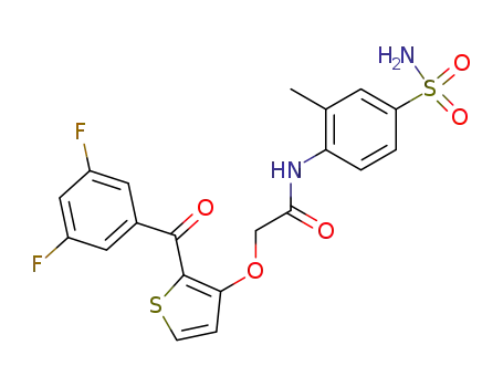 2-[2-(3,5-difluoro-benzoyl)-thiophen-3-yloxy]-N-(2-methyl-4-sulfamoyl-phenyl)-acetamide