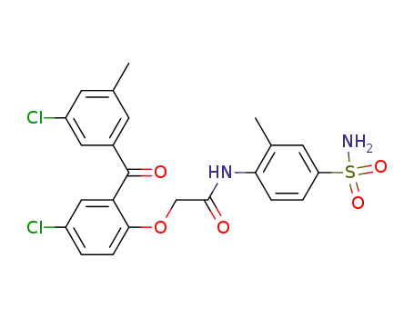 2-[4-chloro-2-(3-chloro-5-methyl-benzoyl)-phenoxy]-N-(2-methyl-4-sulfamoyl-phenyl)-acetamide